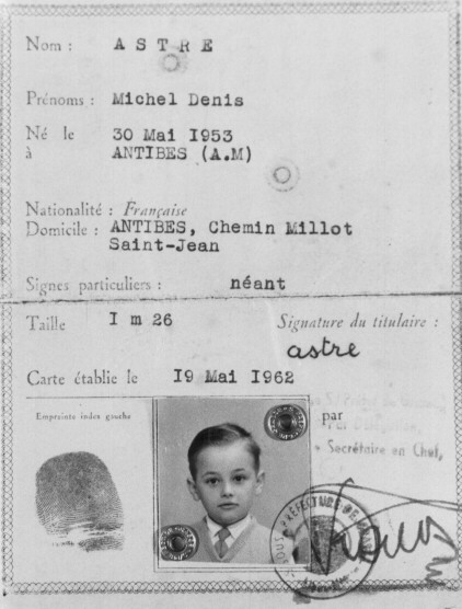 Carte d'identité 1962
