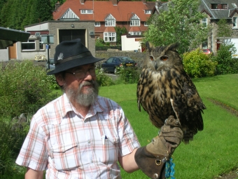 Avec un grand duc, juin 2007